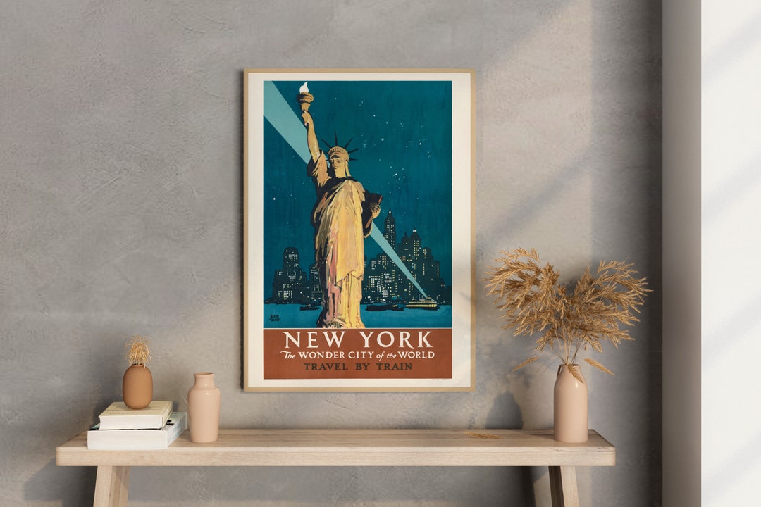 Framed Poster New York the Wonder City of the World Travel by - Etsy