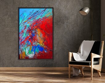 Abstract Color Symphony Canvas Art: Ready to Hang