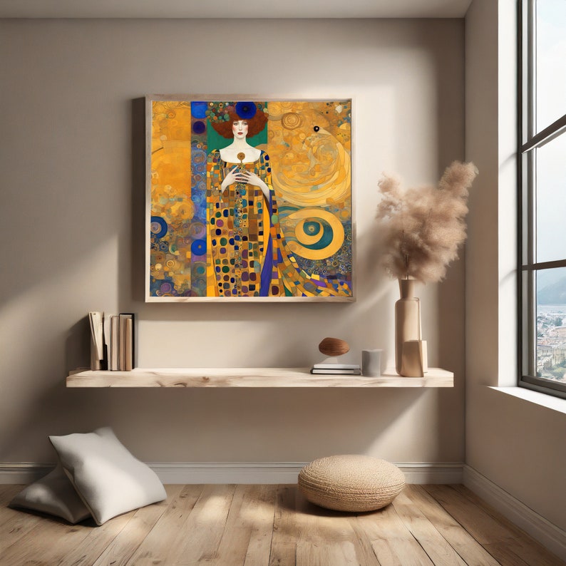Gustav Klimt Style Canvas Painting: Ready to Hang Wall Art for Your ...