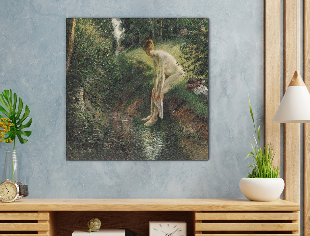 Quality Canvas Print Bather in the Woods 1895 by Camille Etsy