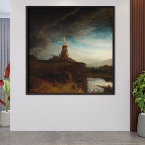 Rembrandt van Rijn The Mill,  Famous Painting High Quality Canvas Print Ready-to-Hang