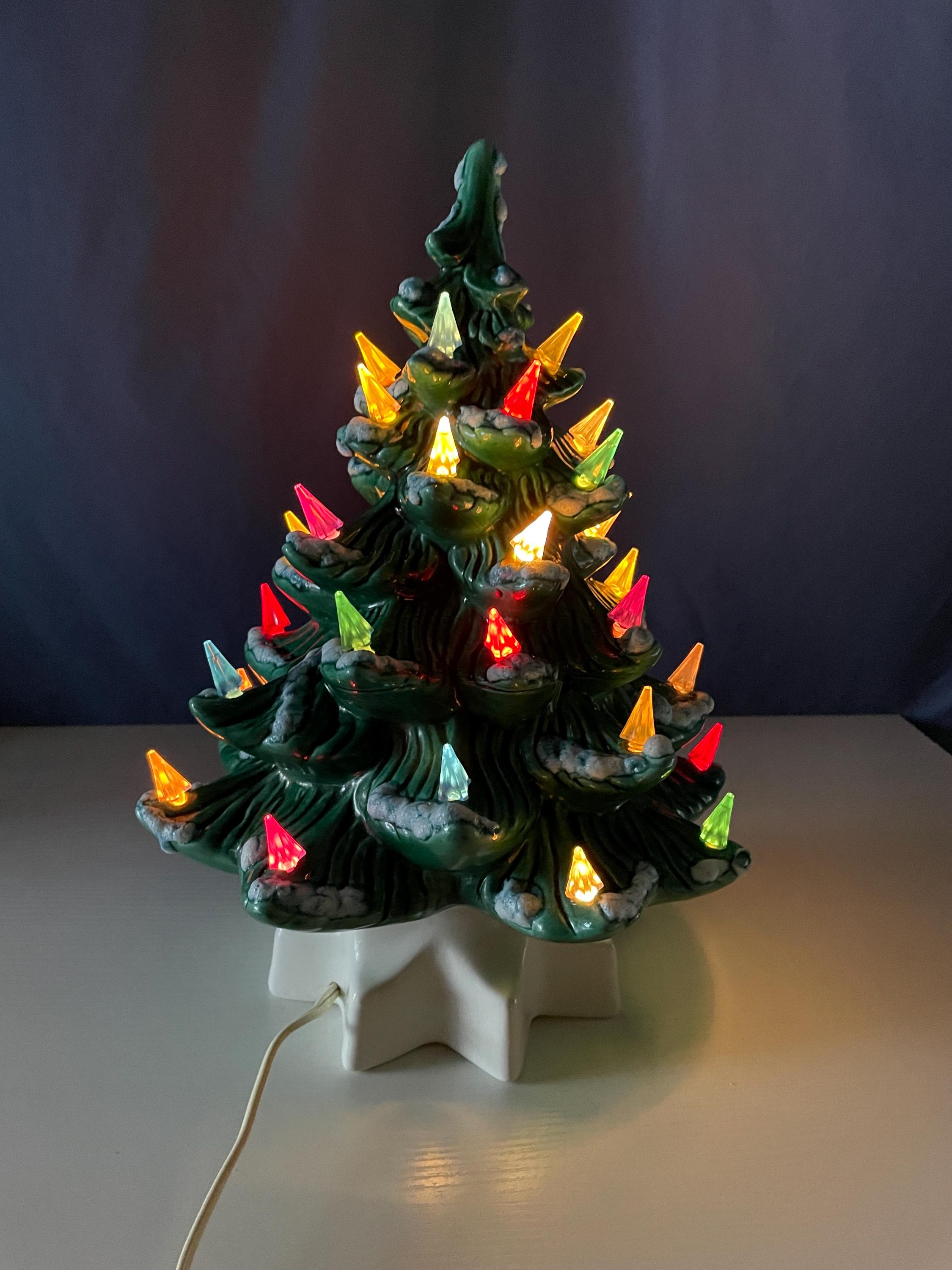 Vintage Ceramic Light up Christmas Tree 13” - Etsy
