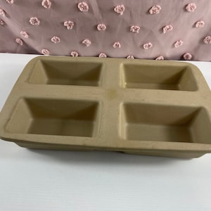 Vintage Pampered Chef Mini 4 Loaf Pan Stoneware Family Heritage Classics