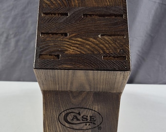 Bloque de cuchillos de cocina Case XX para 8 cuchillos, madera de nogal teñida.