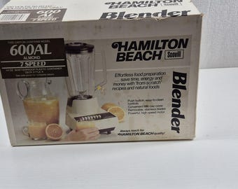 NEW VINTAGE Hamilton Beach Scoville 7-Speed Blender Mixer 600AL (Almond)