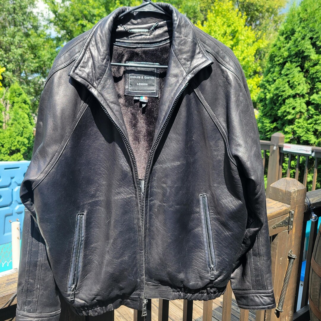Vintage Knoles and Carter Mens Lamb Skin Leather XL - Etsy
