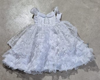 Girls Virgen De Guadalupe Baptism and Christening Gown ..measurements included no size tag