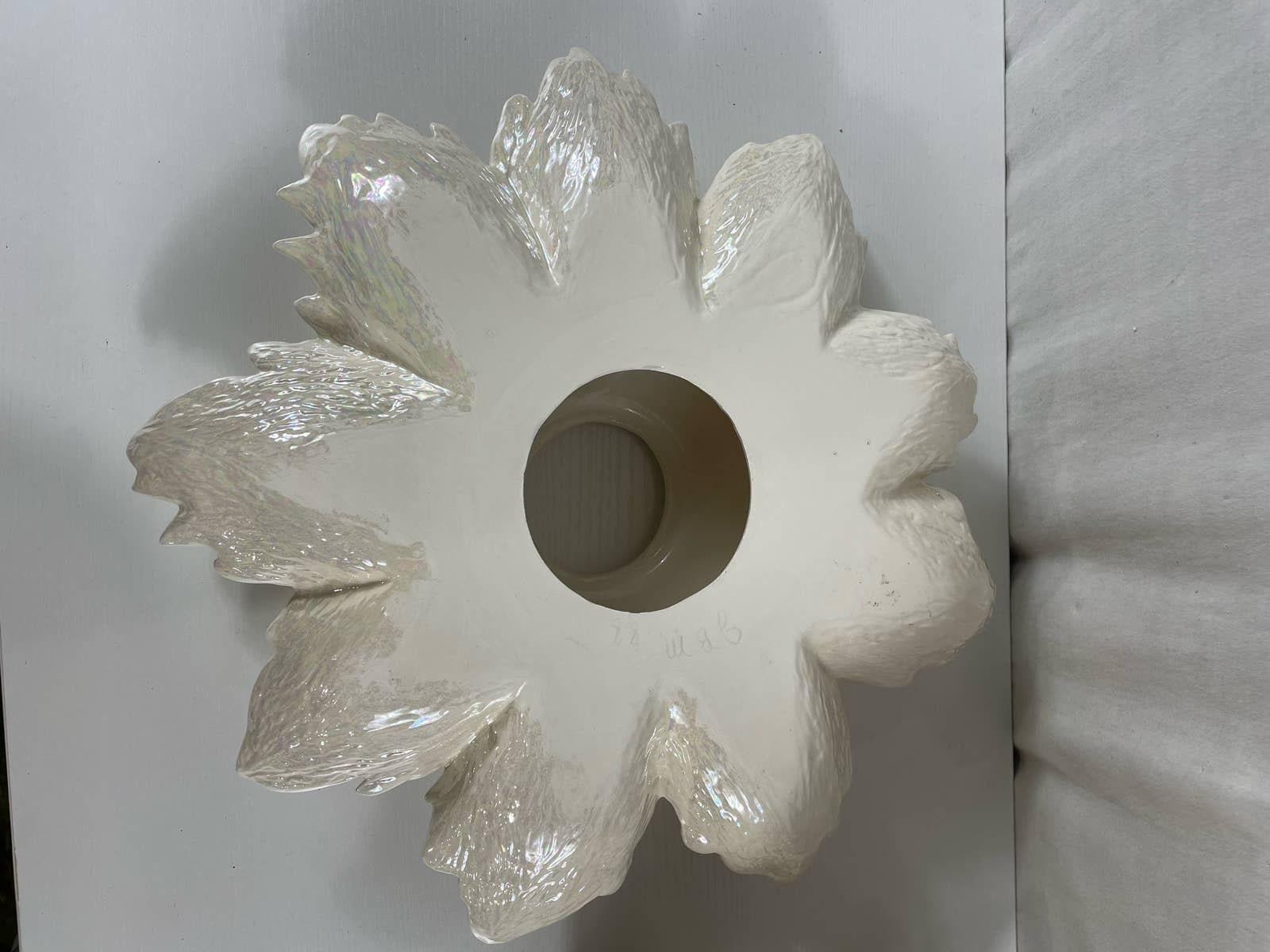 1988 Nowell's Mold White Ceramic Christmas Tree 19 With Midsections No