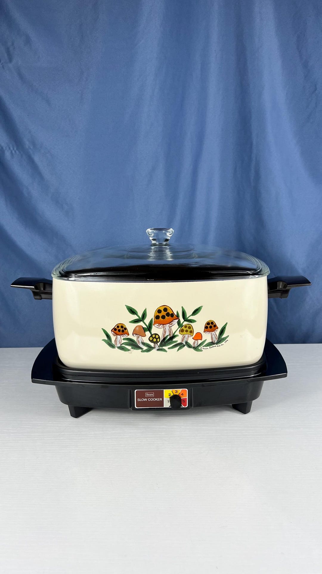 Merry Mushroom Slow Cooker 1976 Vintage Sears Roebuck Kitchen TESTED Etsy