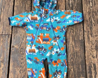 vintage baby Patagonia baby boy bunting made in the USA infant sz M 12-16lbs