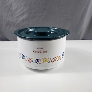 Rival Crock-Pot 1 Quart Vintage Slow Cooker W/ Lid  80’s 90’s Graphic Design Dip