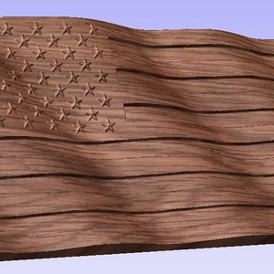 Wavy Flag STL Model