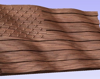 Wavy Flag STL Model