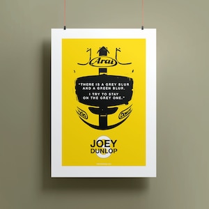 Joey Dunlop Quote Road Racing Poster