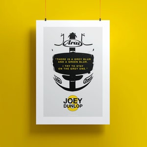 Joey Dunlop Quote Road Racing Poster