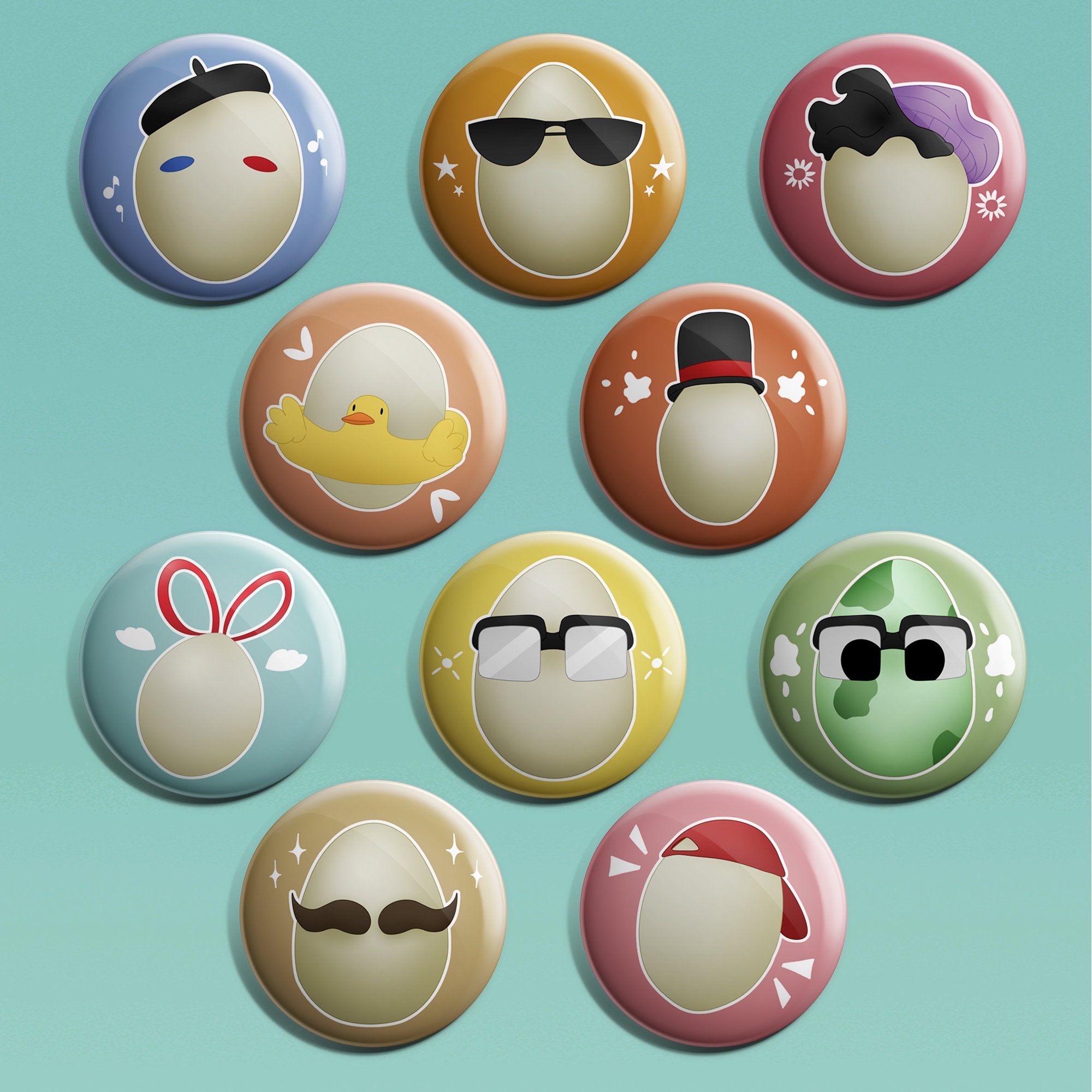 QSMP Eggs Handmade Badges (38mm)