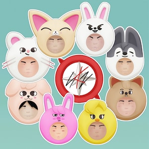 Stray Kids SKZoo Aufkleber | Bang Chan, Changbin, Hyunjin, Lee Weiß, Han, I.N., Felix, Seugmin, KPop, SKZ