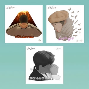 Stray Kids SKZ-RECORD Drucke | Lee Weiß, Changbin, Han Jisung, Vulkan, Limbo, Streelight, SKZ, Kpop, Merch, Minsung