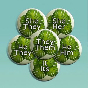 Pronouns Badge | Pride, LGBTQ, Transgender, Non-Binary, Genderfluid, Agender, Ally
