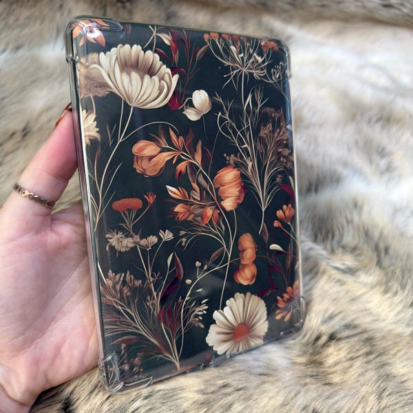 Grün Autumanal Blumendruck kindle einfügen