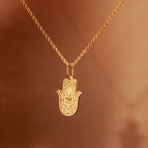 Hamsa Necklace Gold - Etsy