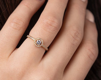 Pave Multi Stone 18K Gold Ring