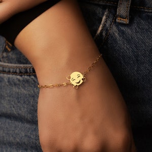 Smiley Face Bracelet, Cz Stones, 18k Rose or Yellow Gold Vermeil on 925  Silver - Etsy 日本