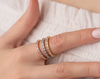 Stackable Pave Multi Stone Ring