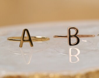 Handmade Dainty Ring • Custom Initial Ring • Birthday Ring