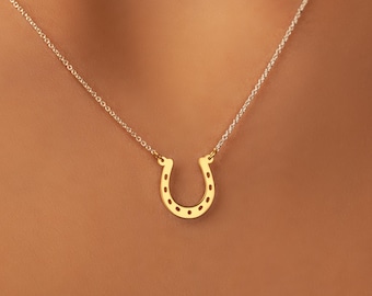 925 Sterling Silver Horseshoe Necklace – Good Luck Pendant