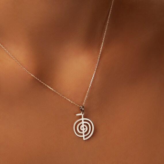 CHO KU REI CHOKUREI CHAKRAS COLGANTE PENDANT REIKI SILVER PLATA DE Ley 925ml