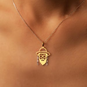 18K Gold Plated Jewish Necklace: Sterling Silver Israel Symbol Pendant