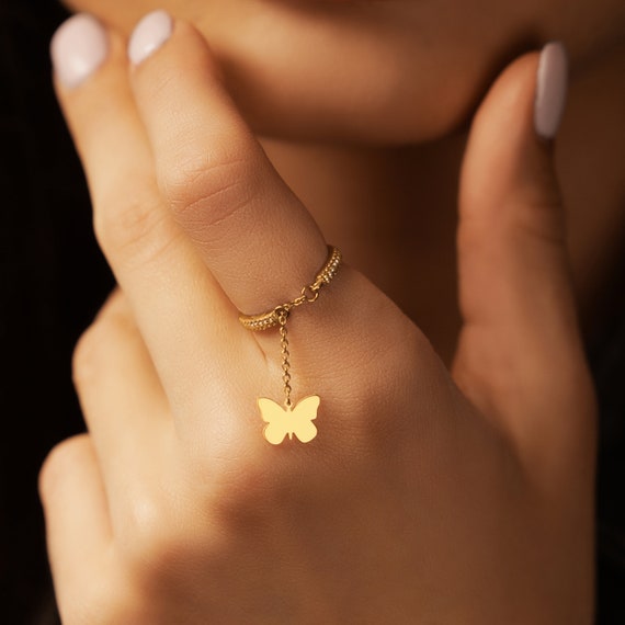 Anello In Filigrana A Farfalla, Argento Sterling, Anello A Fascia - Foto 12