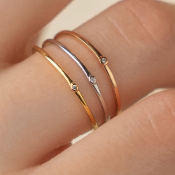 アクセサリー aucentic 18K SOLID GOLD SKINNY RING 18Kスキニーリング | aucentic(オーセンティック)
