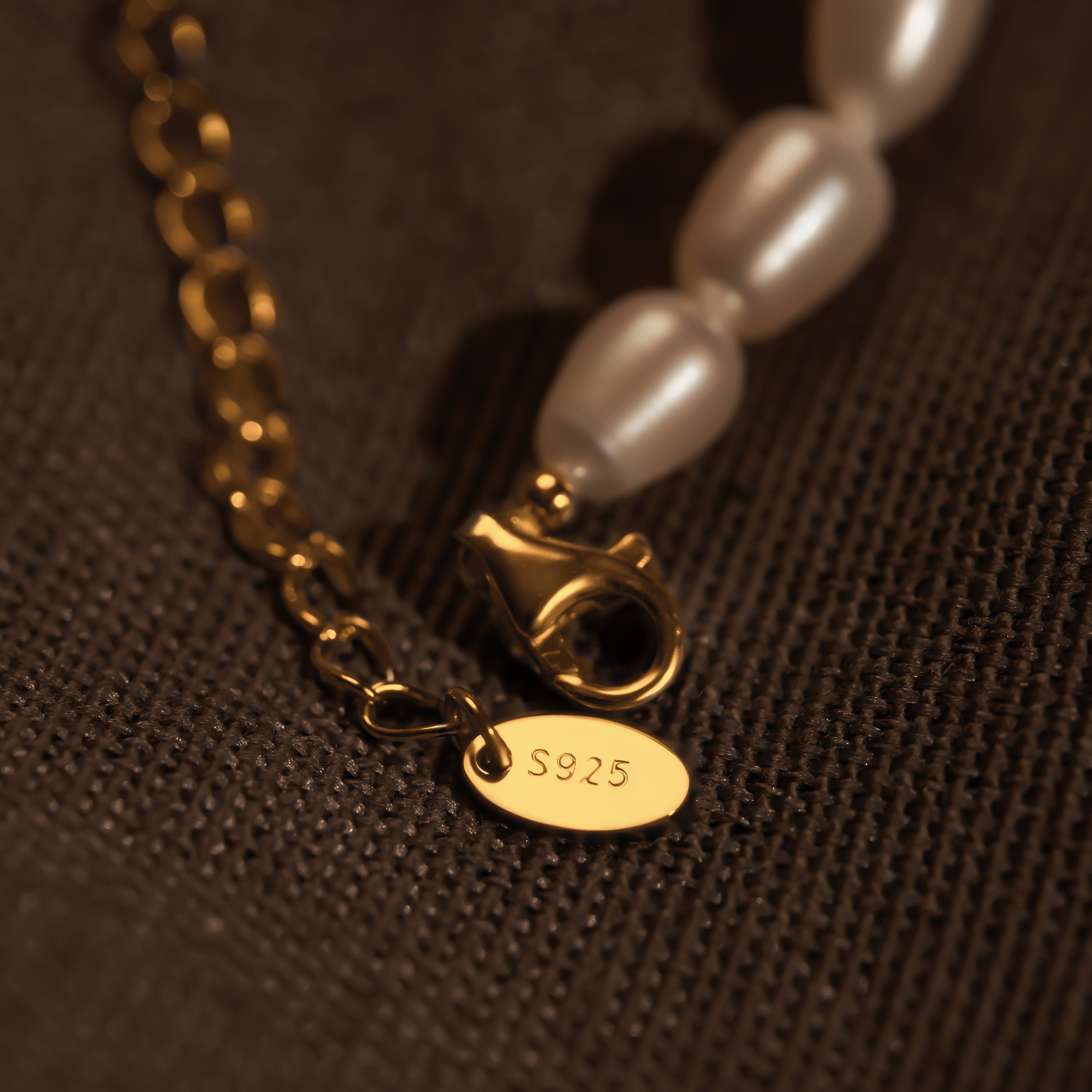 【HYERES LOR】23SS★ H edition Sl Colombador Pearl Necklace Choker Ivory Freshwater Pearl Gold Plated Sterling Silver