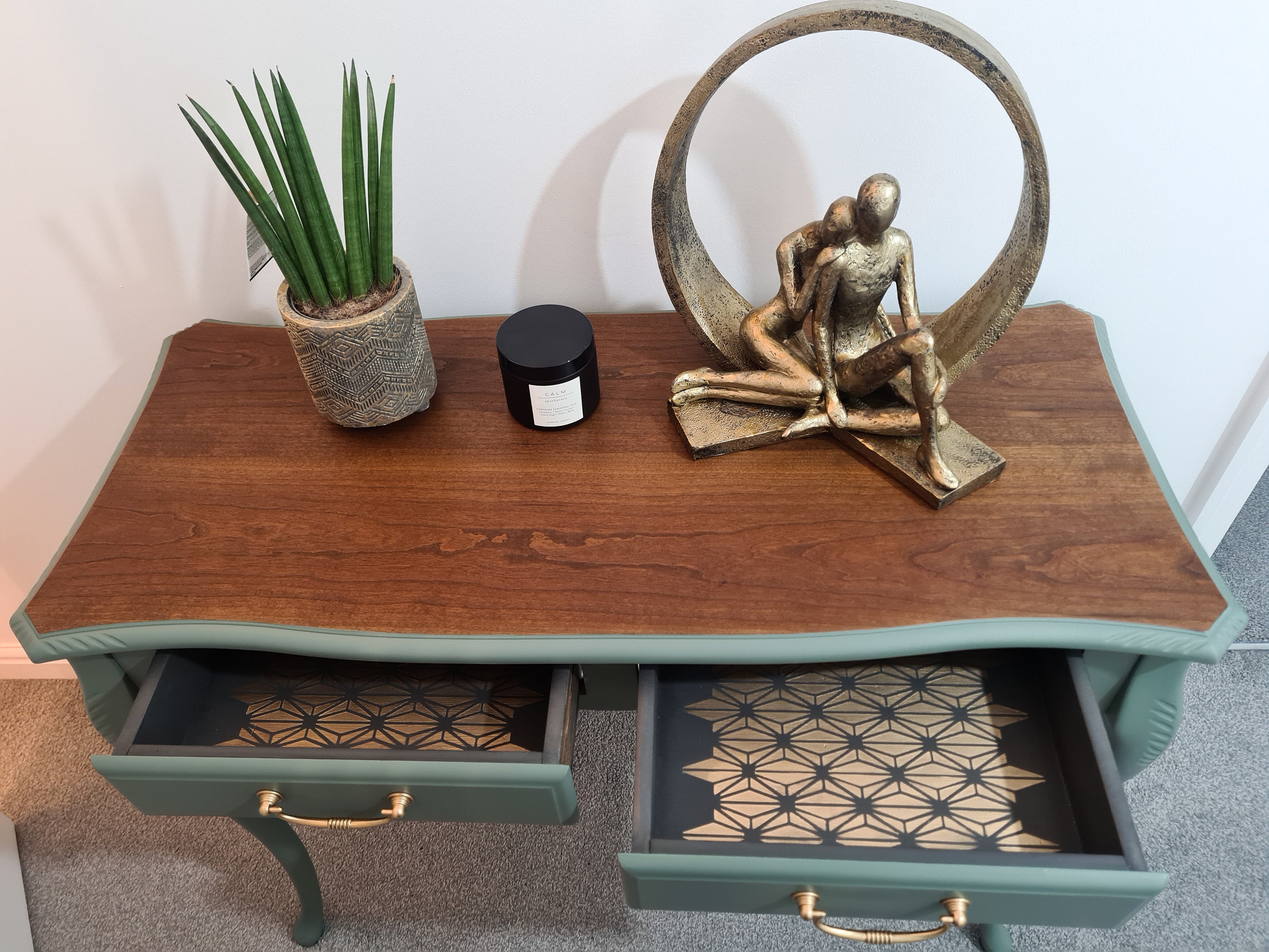 Solid Wood Console Table Dressing Table Hallway Table Upcycled Etsy