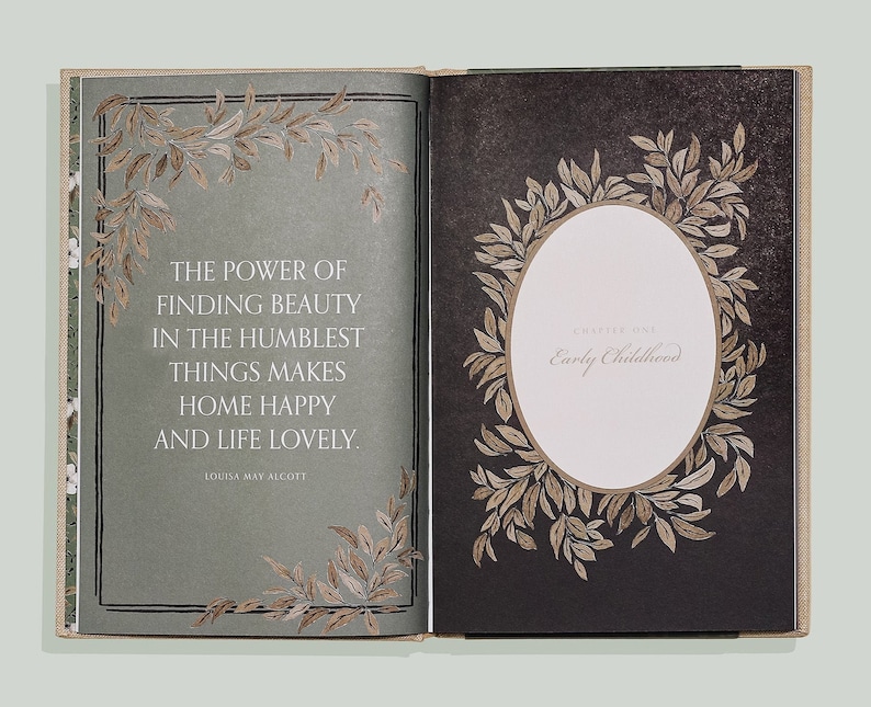 The beautiful interior of the grandmothers journal with space for pictures and photo album.  This is why it is one of the best books for grandparents.  It can be given to children or grandchildren once it is filled in with grandmas life story.