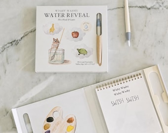 Reusable Water Reveal Book: First Words & Colors Activity