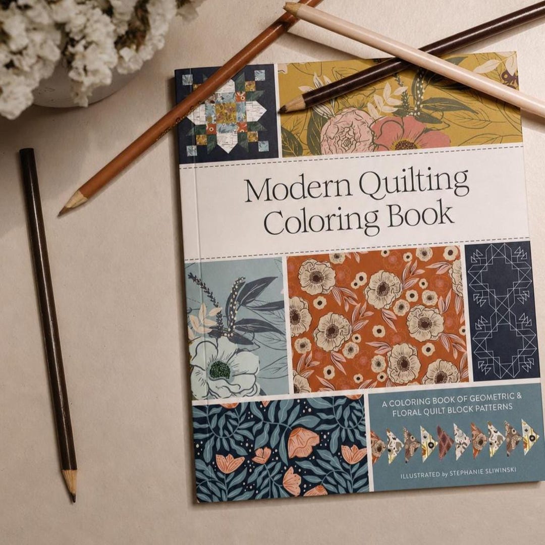 Modern Quilt Block Coloring Book: 40 Geometric Patterns - Etsy