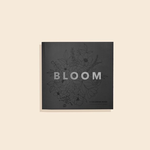 Bloom : Pocket-Sized 5-Minute Floral Coloring Book for Kids, Teens and Adults
