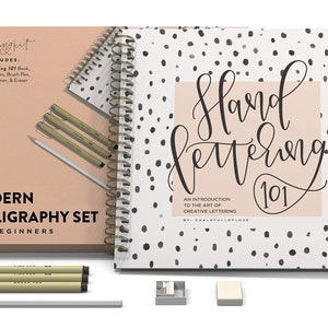 Brush Lettering and Modern Calligraphy Kit Learn at Home 