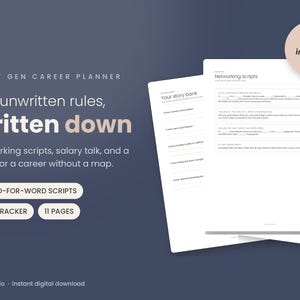 First Gen Career Planner, Job Search Workbook, Networking Scripts (PDF Download)