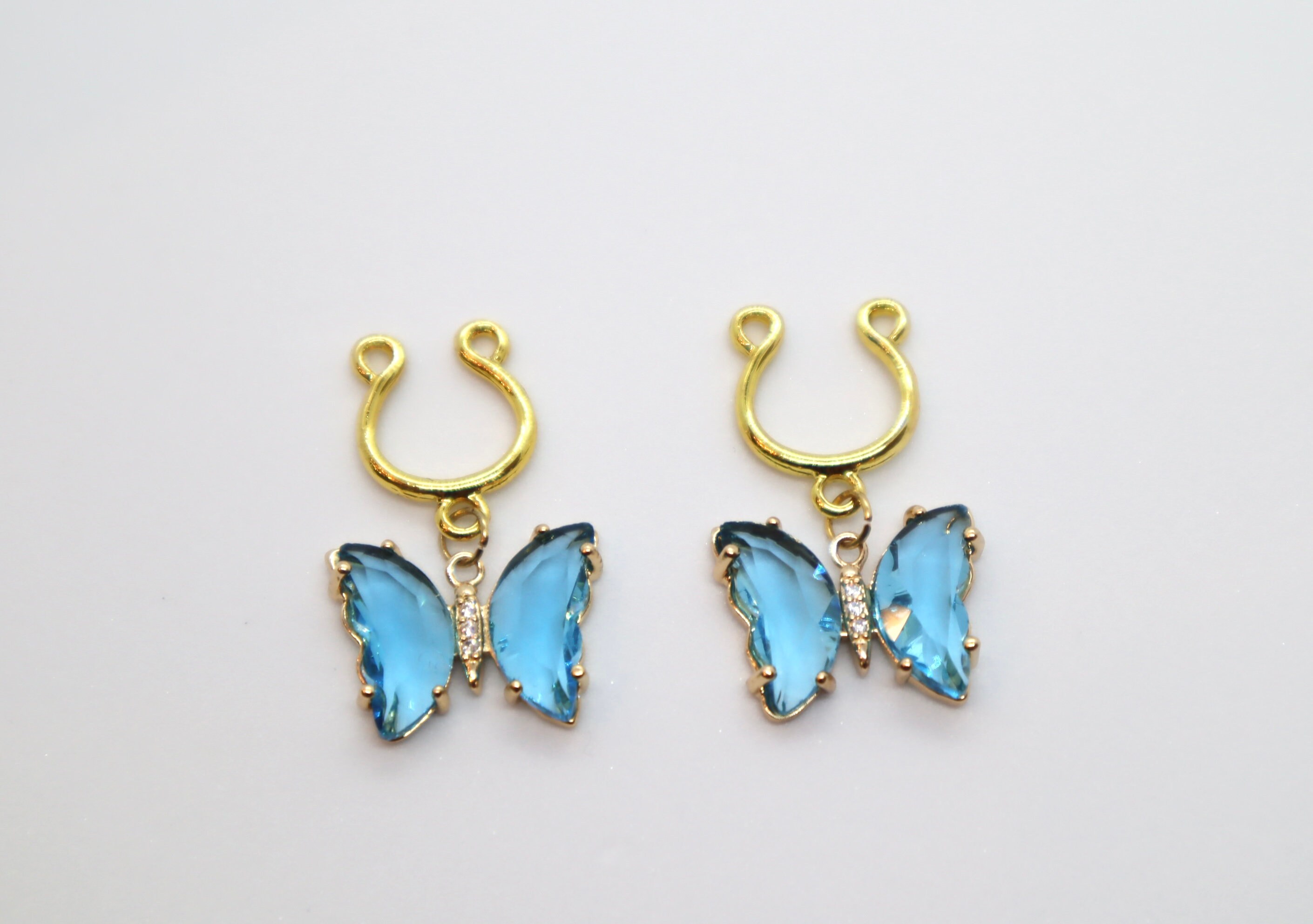 Butterfly Nipple Jewelry, Nipple Clamps/nipple Rings, Crystal Dangle