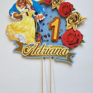 Cake topper la bellezza e la bestia