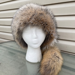 Coyote Davy Crockett Hat Handmade