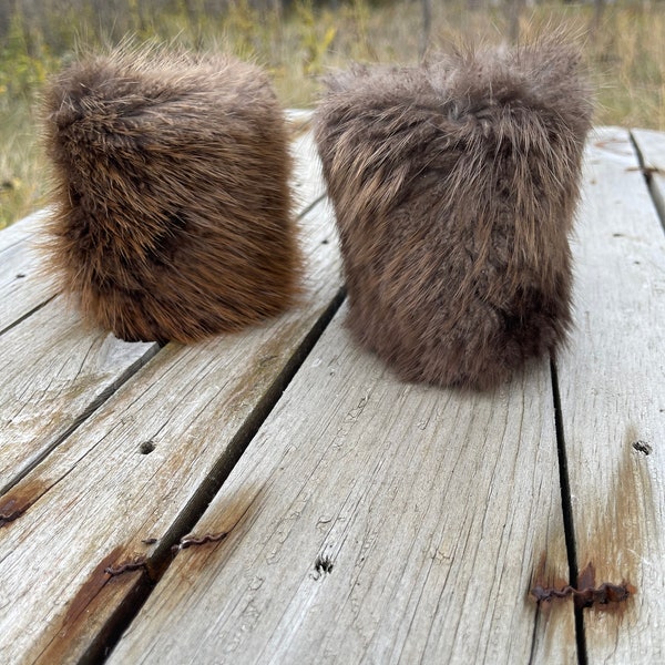 Beaver Fur Can Cooler Beaver Fur Beverage Holder