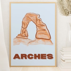 Arches-Nationalpark. Bögen. Nationalpark Kunst. Bögen Poster. DIGITALER DOWNLOAD.