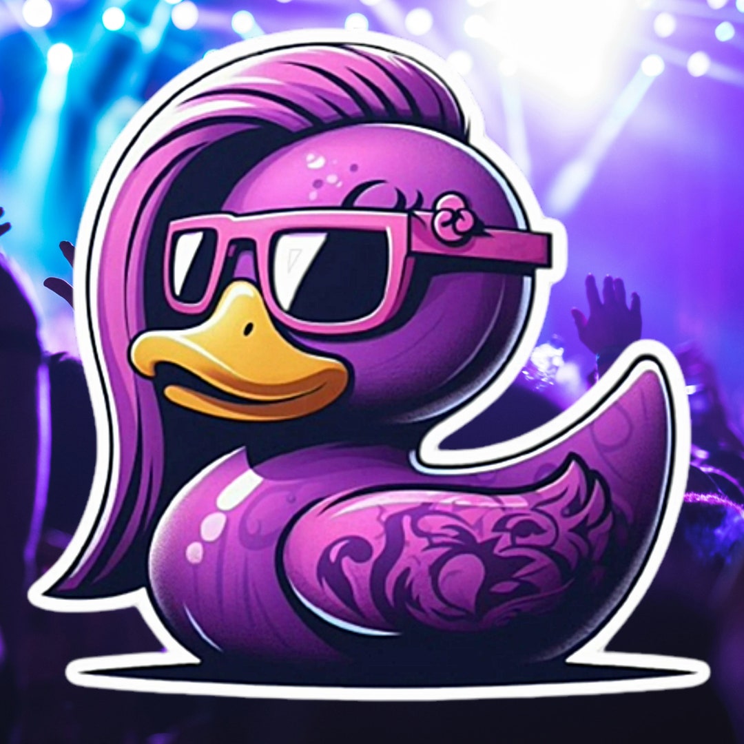 Purple Girl Rubber Duck Waterproof Vinyl Decal for Car Window Water Bottle Tumbler Laptop, Get ...