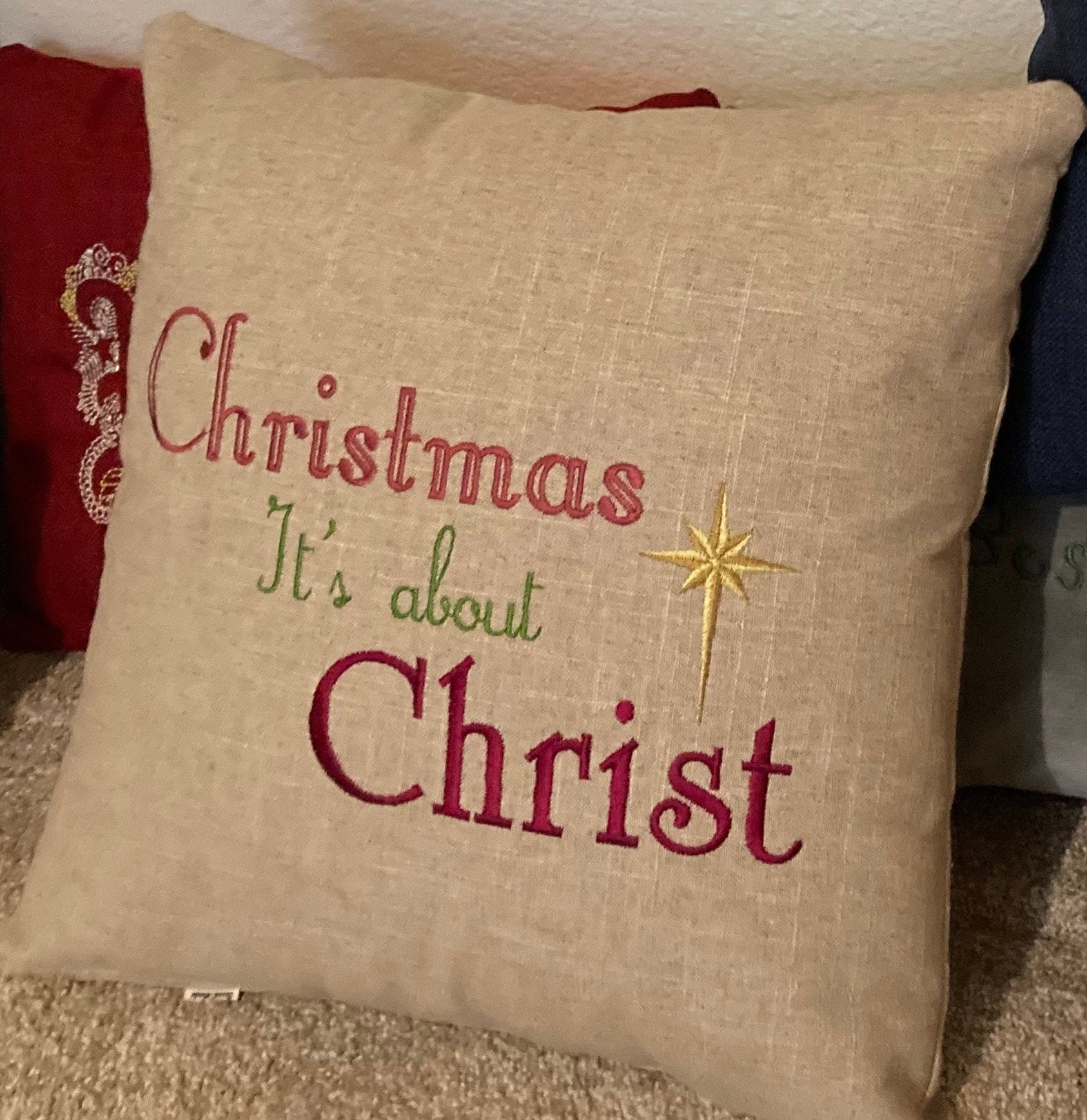 Guoxing Christmas Pillow Covers Throw Cases Flower Tree Home Sofa