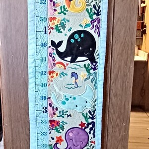 Personalized &quot;Liam&quot; growth chart with sea animals